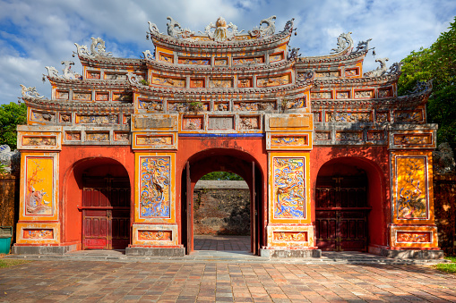 Gate at the Imperial city (citadel), Hue, Vietnam
