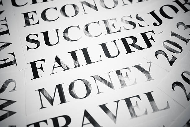 istock Dramatic bad News headlines - newspaper concept in monochrome 171148003