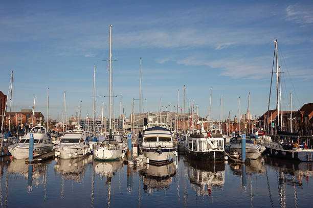 Hull Marina stock photo