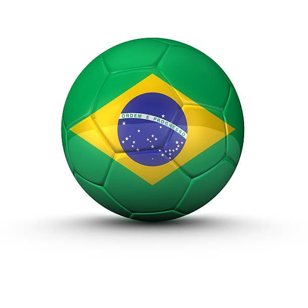 soccer ball from brazil with white background