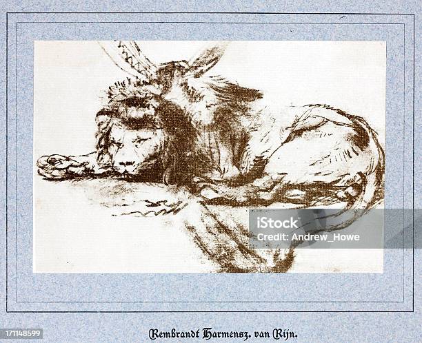 Sketch By Rembrandt Stock Illustration - Download Image Now - Rembrandt - Artist, Sketch, 17th Century