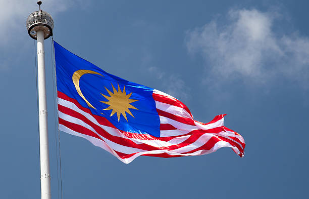 Malaysian flag stock photo