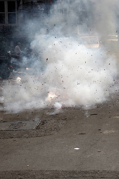 istock Street fireworks in Mumbai celebrating Diwali 171148752