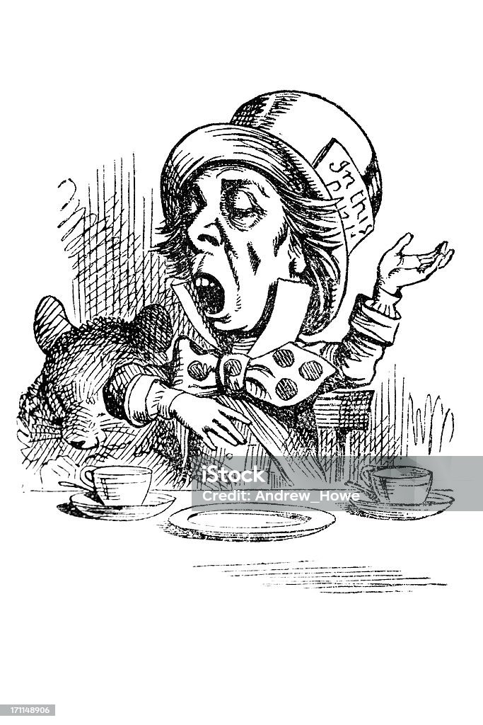 Der Mad Hatter - Lizenzfrei Alice im Wunderland Stock-Illustration