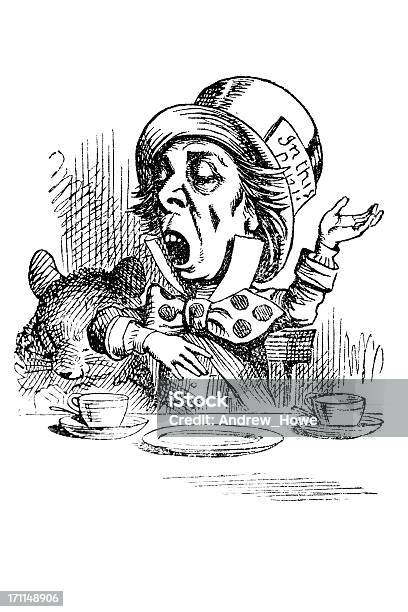 Der Mad Hatter Stock Vektor Art und mehr Bilder von Alice im Wunderland - Alice im Wunderland, Mad Hatter, Teegesellschaft