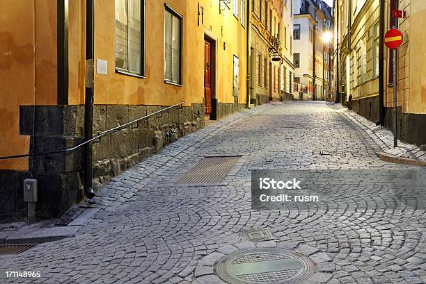 Photo libre de droit de Nuit Gamla Stan Stockholm banque d'images et plus d'images libres de droit de Europe - Europe, Rue, Suède