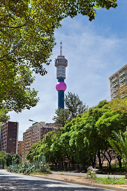 Johannesburg Telkom Tower, a telecommunications tower, dominates the Johannesburg city skyline. It has become a symbol of the city and appears in the city seal. Completed in 1971, it rises to a height of 270 metres, thus making it the tallest man-made structure with an elevator in Africa. Initially named the JG Strijdom Tower, it became popularly known simply as the Hillbrow tower, and in May 2005 it was renamed to Telkom Joburg Tower, with its new name displayed prominently in lights. It once featured a luxury rotating restaurant, but that was closed in 1981 due to security fears and is unlikely to be reopened.