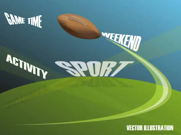 Vector illustration of American football poster background