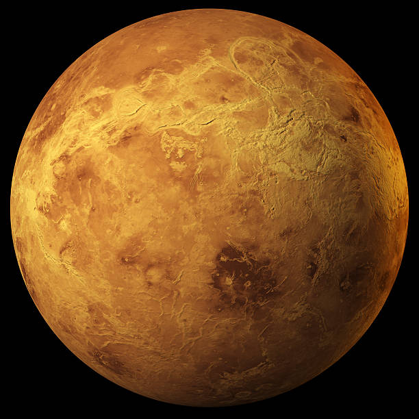Venus Super high quality (67 Megapixels!) Venus with extreme level of detail and clearly visible craters/lines on the surface. meteor crater photos stock pictures, royalty-free photos & images