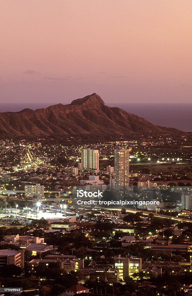 EUA, Havai O'ahu cabeça de diamante, Honolulu,. - Royalty-free Diamond Head Foto de stock