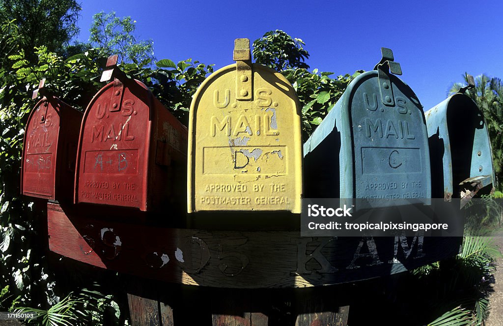 미국 하와이 도회적인, 노스 쇼어, postboxes. - 로열티 프리 노스 쇼어-오아후 스톡 사진