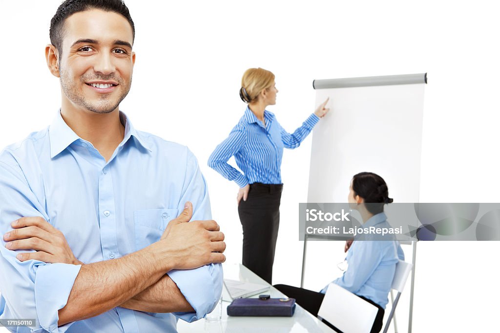 Teamwork im Büro - Lizenzfrei Lächeln Stock-Foto