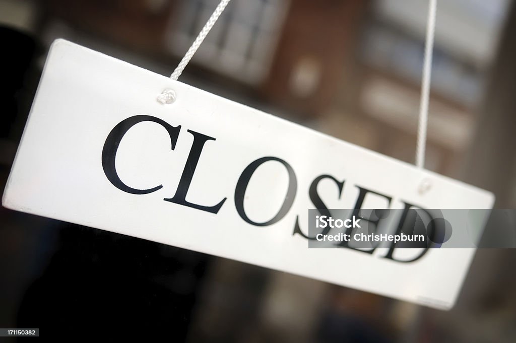 Placa de Closed - Royalty-free Conceito Foto de stock