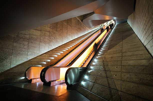 Liverpool One A wide angle view of the iconic Liverpool One escalators. XL image size. liverpool one stock pictures, royalty-free photos & images