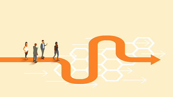 Progress Path Stock Illustration - Download Image Now - Winding Road ...