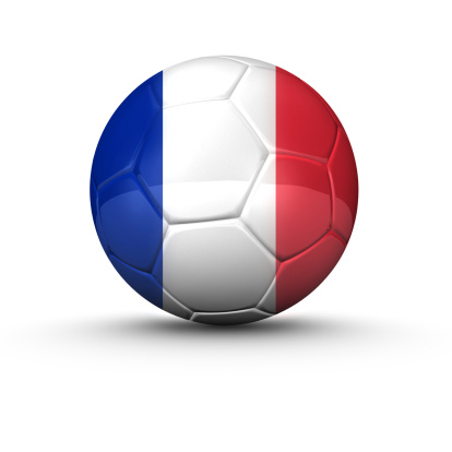 soccer ball from france with white background