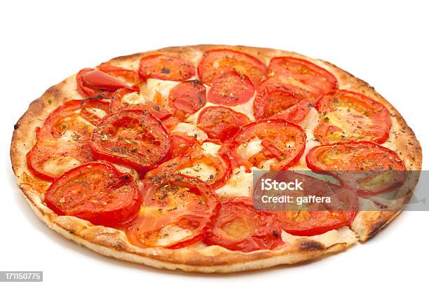 Pizza De Tomate Italiano - Fotografias de stock e mais imagens de Alimentação Não-saudável - Alimentação Não-saudável, Comida, Comida Rápida