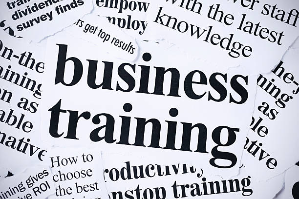 istock Newspaper headlines related to business training 171151055