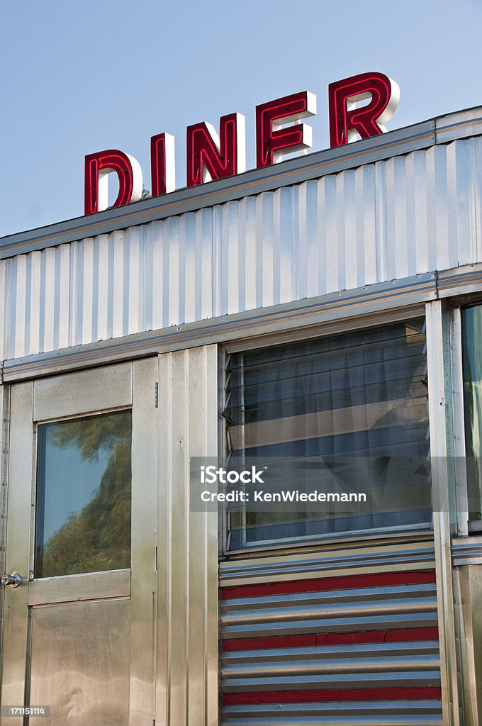 Neon Znak Diner - Zbiór zdjęć royalty-free (Bez ludzi)