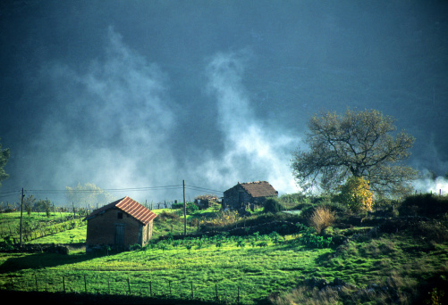 early in the morning on the mountains of Portugal