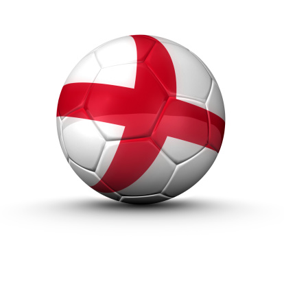 soccer ball from england with white background