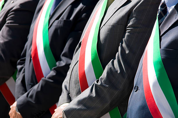 i sindaci - italian elections foto e immagini stock