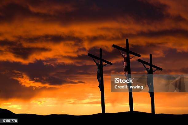 Good Friday Three Crosses Stock Photo - Download Image Now - Good Friday, The Crucifixion, Crucifix