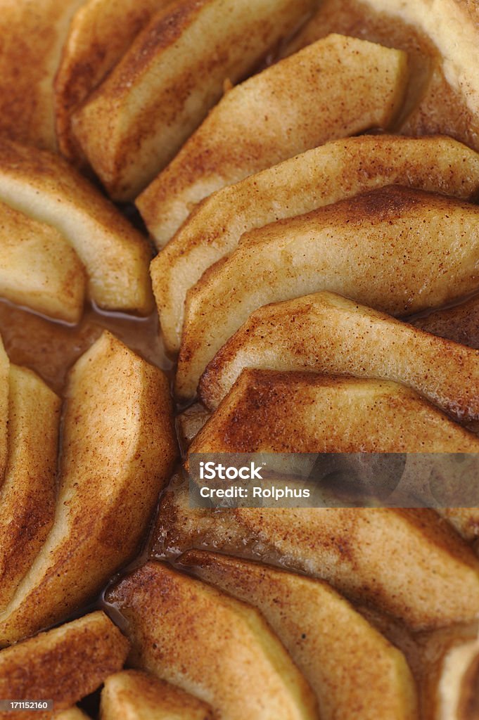 애플 파이 케이크 클로즈업 직립자세 - 로열티 프리 사과 스톡 사진