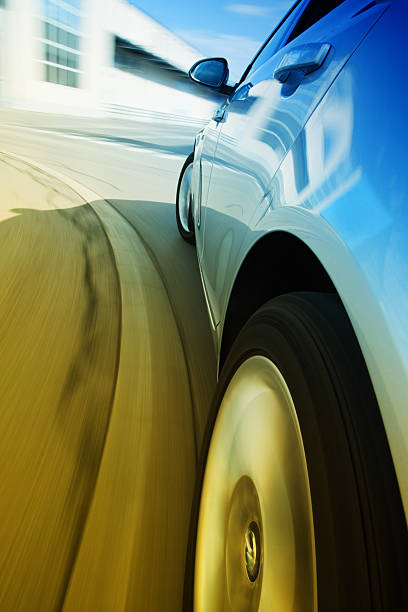 istock Car moving by the road 171152161