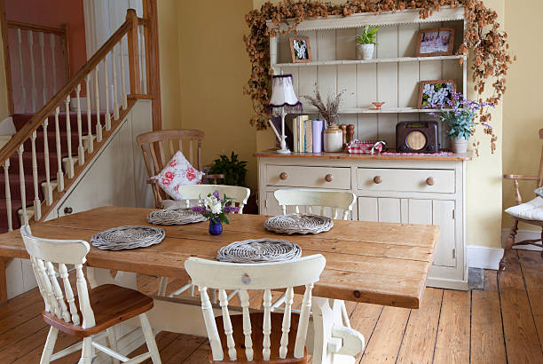 Shabby Chic Kitchen Classic homely kitchen breakfast room. breakfast room stock pictures, royalty-free photos & images