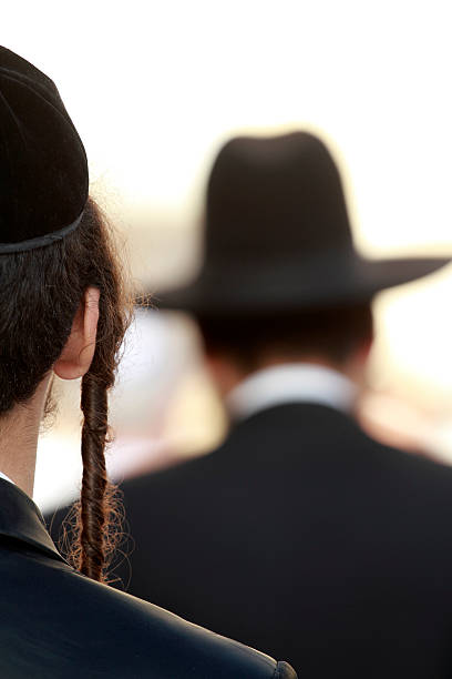 Orthodox jew detail Peyot (hair) detail hasidism photos stock pictures, royalty-free photos & images