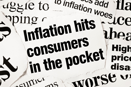 Noticias en los periódicos todos los implicados con la inflación photo