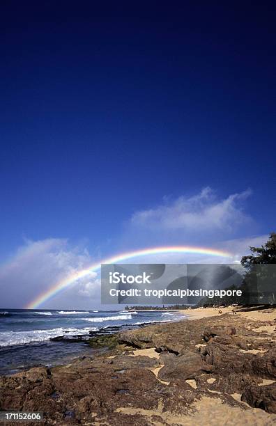 Foto de Oahu Havaí Eua North Shore Arcoíris e mais fotos de stock de Arco-íris - Arco-íris, Oahu, Costa norte - Oahu