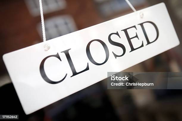 Biznes Zamknięte - zdjęcia stockowe i więcej obrazów Znak zamknięte - Znak zamknięte, Zamknięty, Zamykać