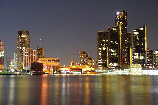 istock Detroit Skyline at Night 171154639