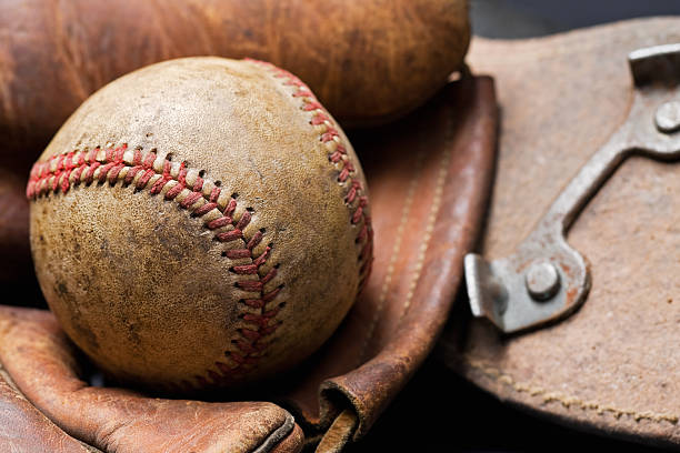 istock Vintage Baseball with Glove and Cleats 171154839