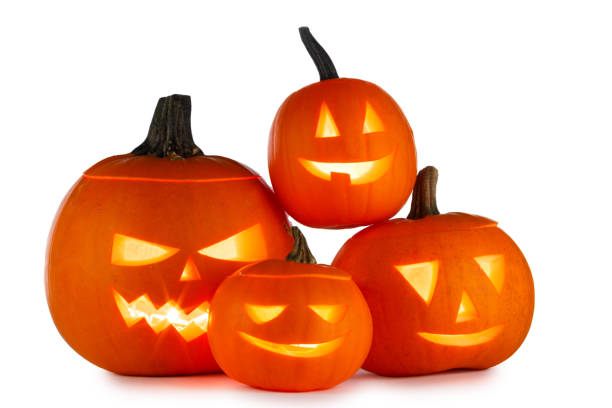 istock Halloween Pumpkins on white 1711548909
