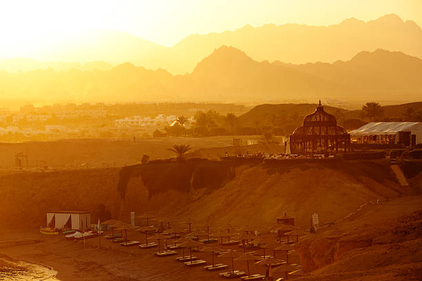 Sunset in Egypt stock photo