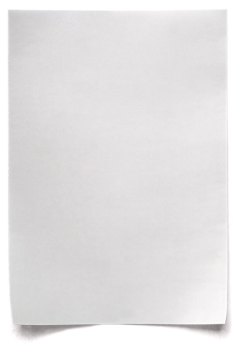Papel en blanco blanco aislado photo
