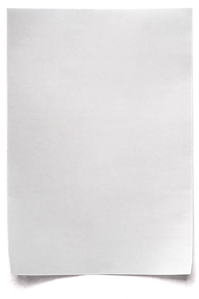 White isolated sheet of blank Paper