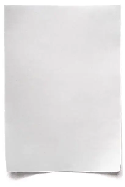 A blank sheet of A4 paper, isolated on white.