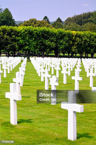 Cemeteray Crosses Stock Photo - Download Image Now - Cemetery, Color Image, Grass