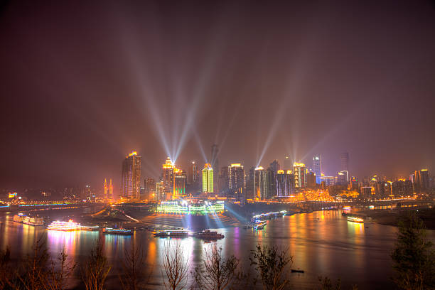 istock Building lighting and smog, Chongqing China 171156213