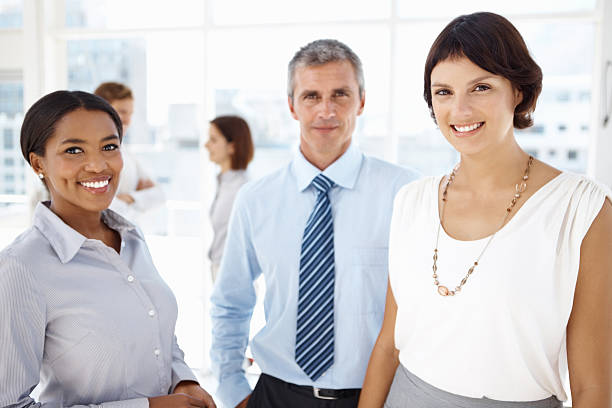 istock Team of multi ethnic business people smiling 171156327