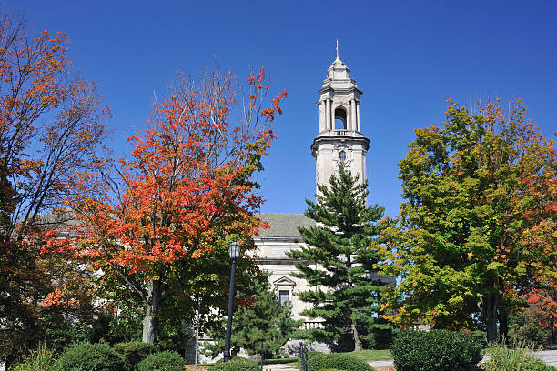 Campus view of St. Charles Borromeo Seminary, Wynnewood, Pennsylvania, USA. St. Charles Borromeo Seminary was founded in 1832 by the Most Reverend Francis P. Kenrick, third Bishop of Philadelphia and chartered in 1838 to grant academic degree as a theological school. Its main mission is the formation of Catholic men for pastoral service in the Roman Catholica Priesthood of Jesus Christ.