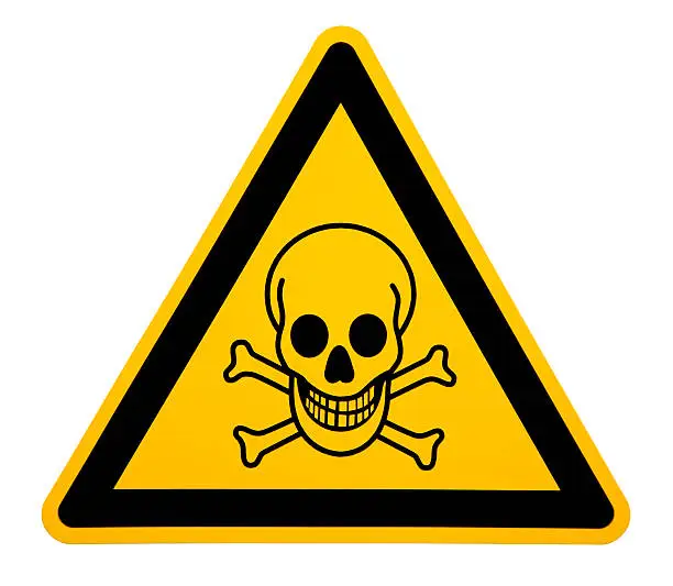Photo of Skull and Crossbones Sign on White