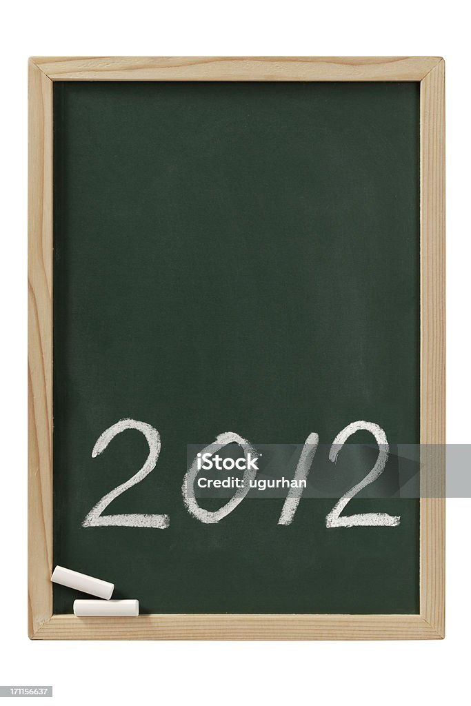 2012 written on blackboard. - Foto stock royalty-free di 2012