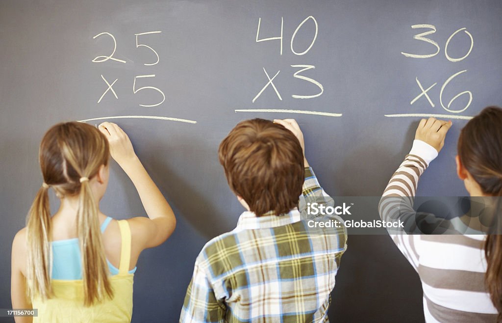 Math lección - Foto de stock de Multiplicación libre de derechos