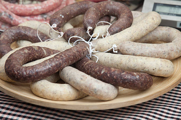 Botifarra catalana, catalan sausage stock photo