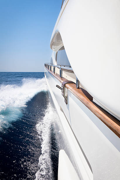 istock Motor Yacht Sailing at High speed. Perfect shape. Summer. 171156876